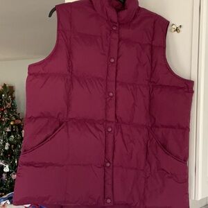 Lands’ End women’s goose down vest.